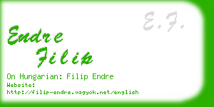 endre filip business card